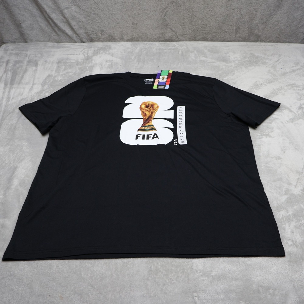 FIFA World Cup 2026 Shirt Mens XL Black Football Graphic Print Collector $20 NEW